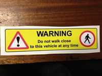 Side Warning Sticker Side Warning Sticker